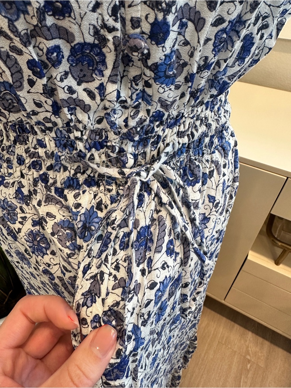 Lucky Brand Blue and White Floral Midi Dress - Picture 3 of 11